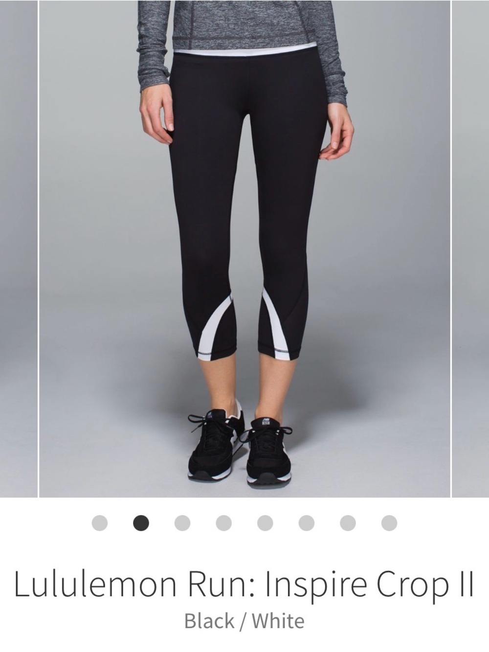 lululemon Crop 21" Black & White Leggings Size 4
